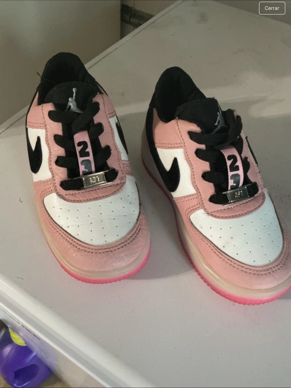 Nike Kids Pink, White & Black Low-Top Sneakers - Picture 6 of 6